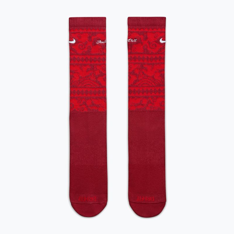 Ponožky Nike Everyday Plus Cushioned Crew team crimson/metallic silver 2