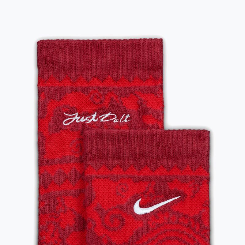 Ponožky Nike Everyday Plus Cushioned Crew team crimson/metallic silver 4