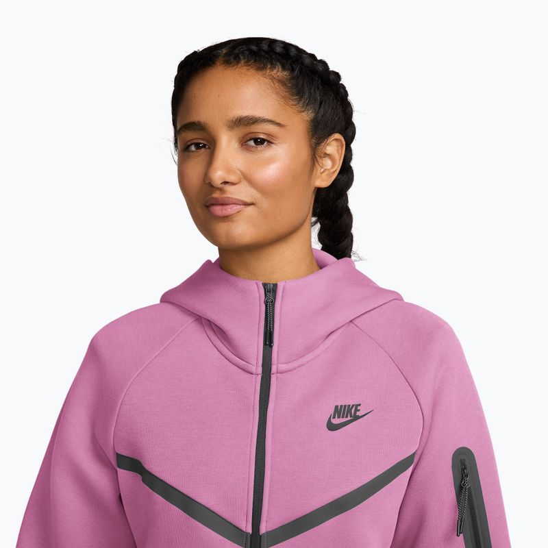 Dámska mikina  Nike Sportswear Tech Fleece Windrunner light magenta/black 3