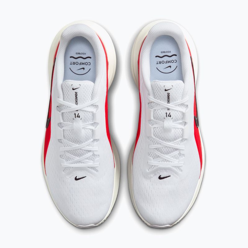 Pánske bežecké topánky Nike Downshifter 14 white/summit white/bright crimson/black 6