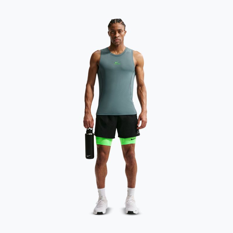 Pánske tréningové šortky Nike Pro Dri-Fit Fitness Long green strike/black 2
