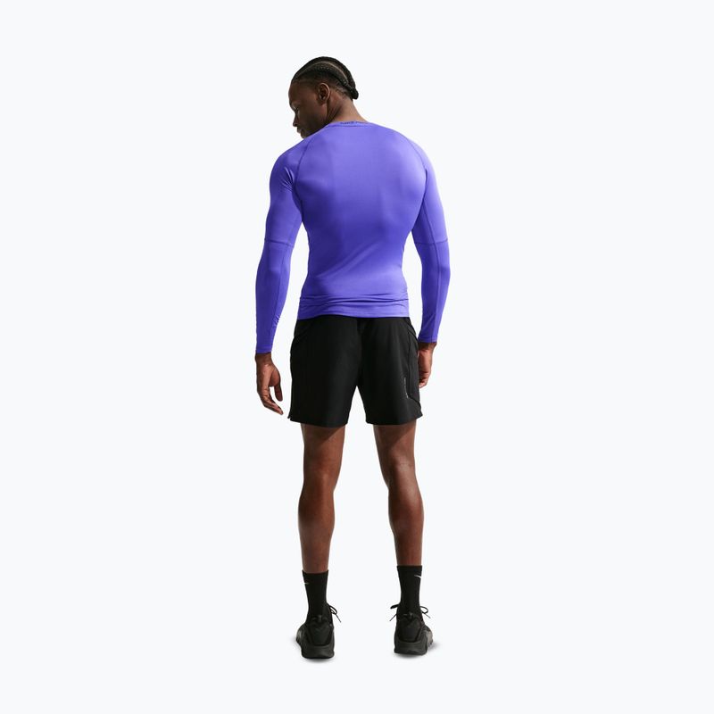 Pánske tréningové tričko longsleeve Nike Pro Dri-Fit Tight Fitness persian violet/black 3