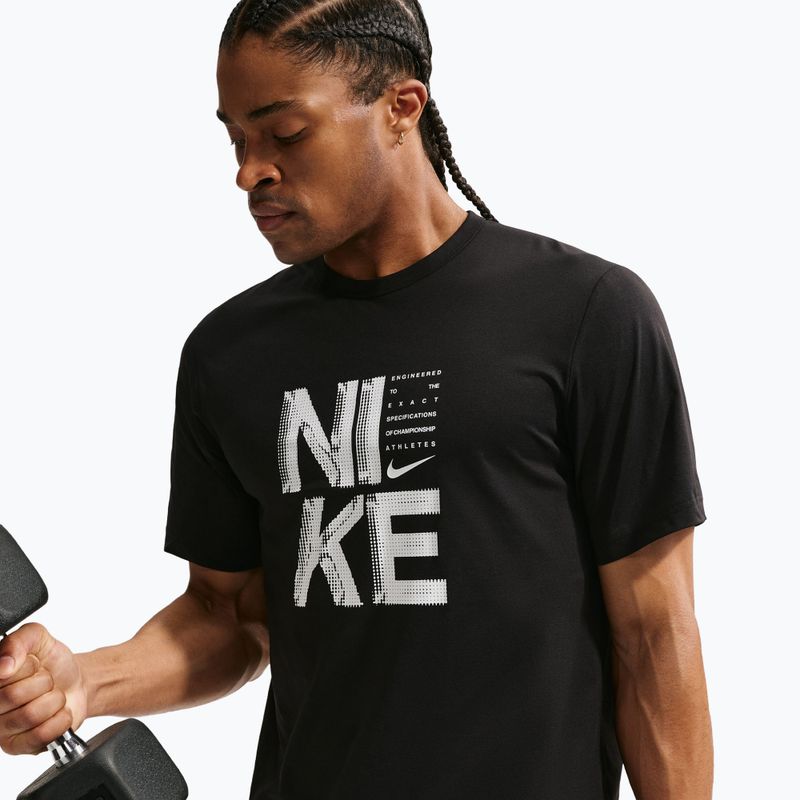 Pánske tréningové tričko Nike Hyverse Dri-Fit Persian black/white 6