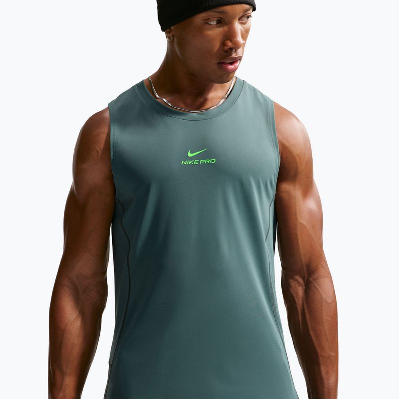 Pánske tréningové tričko Nike Pro Training Dri-Fit mineral slate/green strike 4