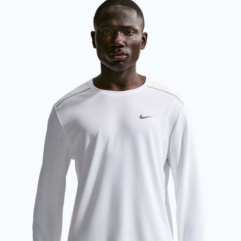 Pánske bežecké tričko s dlhým rukávom Nike Miler Dri-Fit UV white 5