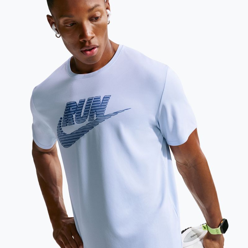 Pánske bežecké tričko Nike Miler Dri-Fit UV hydrogen blue/lapis 4