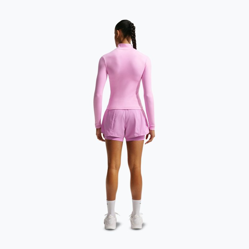 Dámske bežecké šortky Nike One Dri-FIT 2IN1 light magenta/white 3