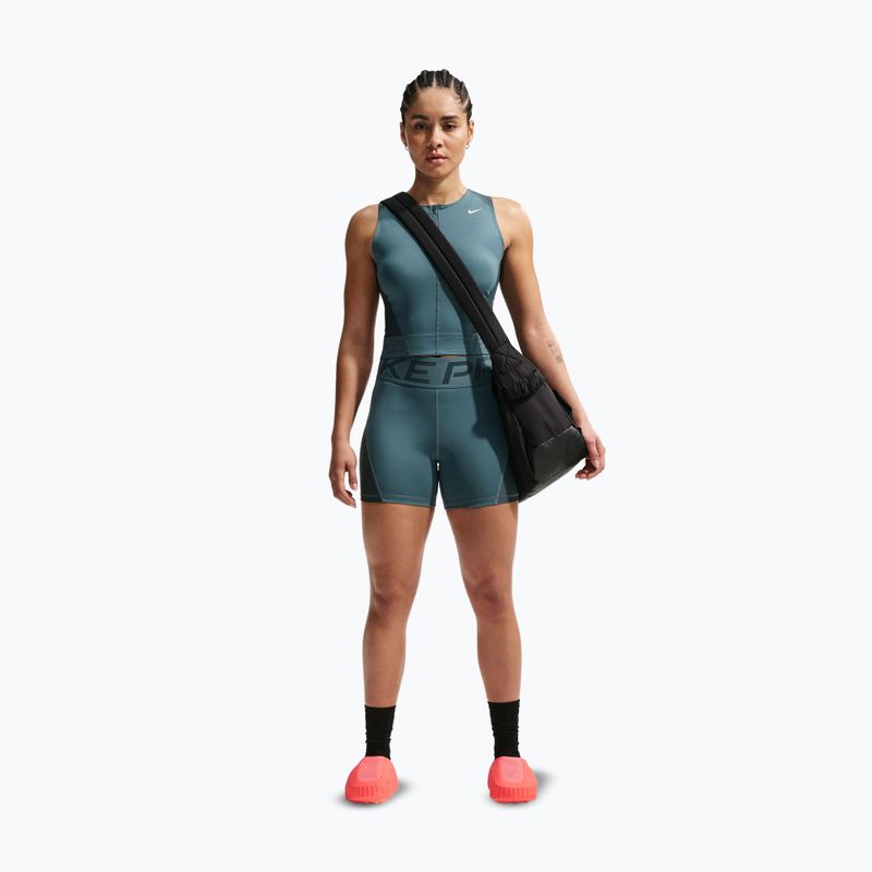 Dámske šortky Nike Pro Sculpt High Waisted 5" Biker mineral slate/faded spruce/white 2