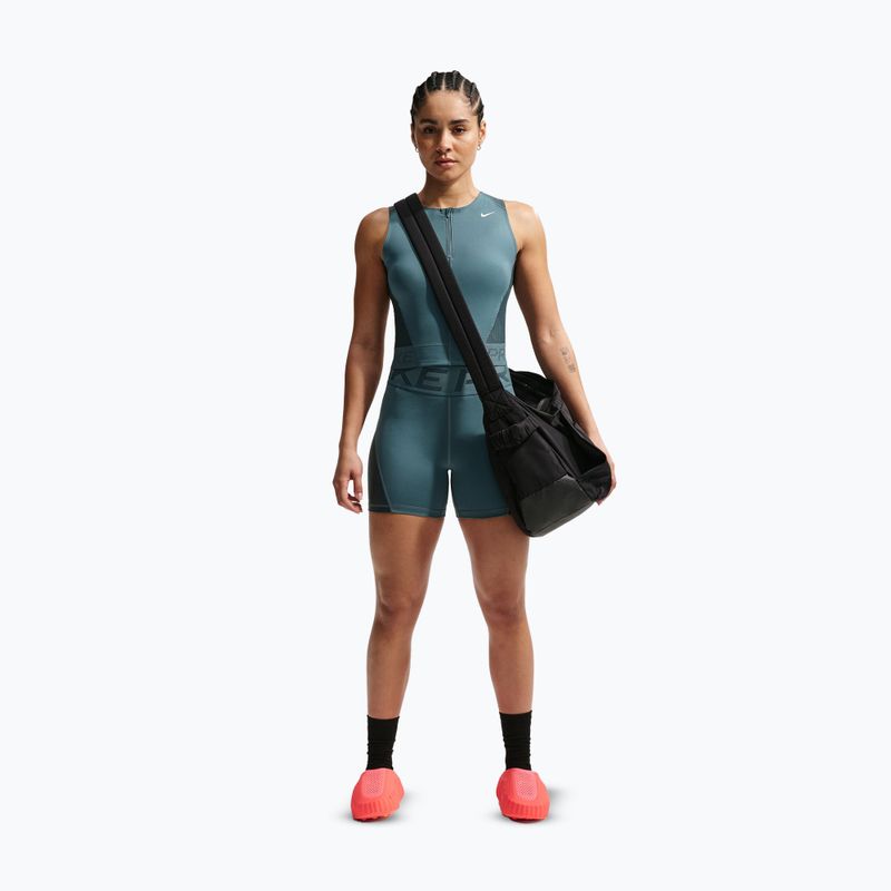 Dámske tréningové tričko Nike Pro Dri-Fit mineral slate/faded spruce/white 2