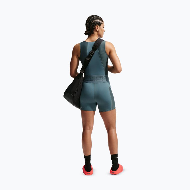 Dámske tréningové tričko Nike Pro Dri-Fit mineral slate/faded spruce/white 3