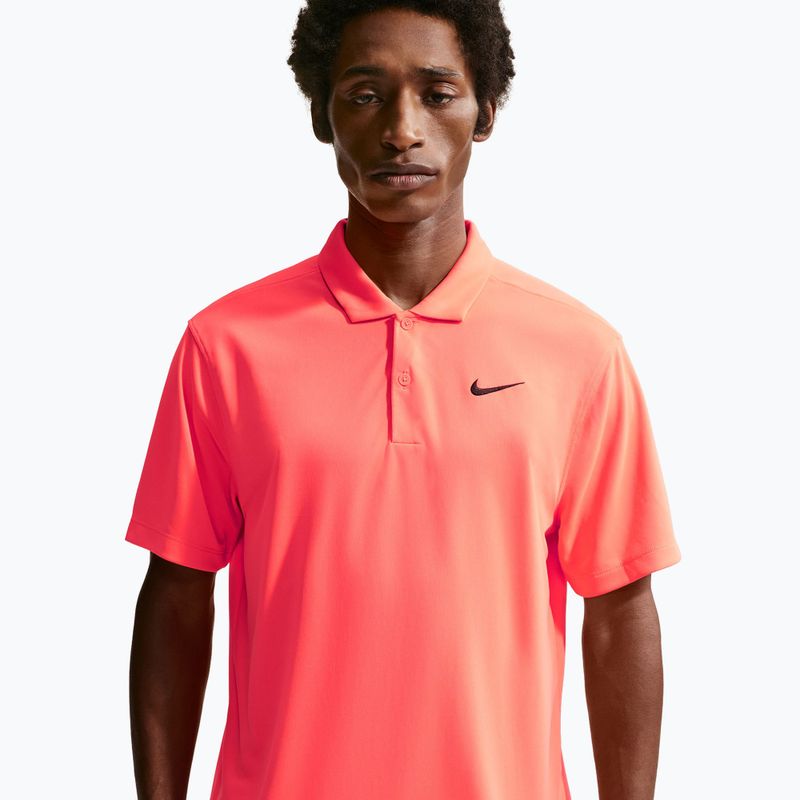 Pánske tenisové tričko Nike Court Dri-Fit Polo Solid hot lava/black 4