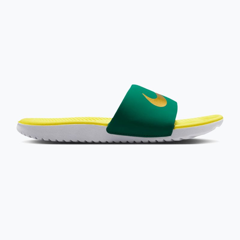 Šľapky Nike Coffee malachite/sonic yellow/metallic gold 8