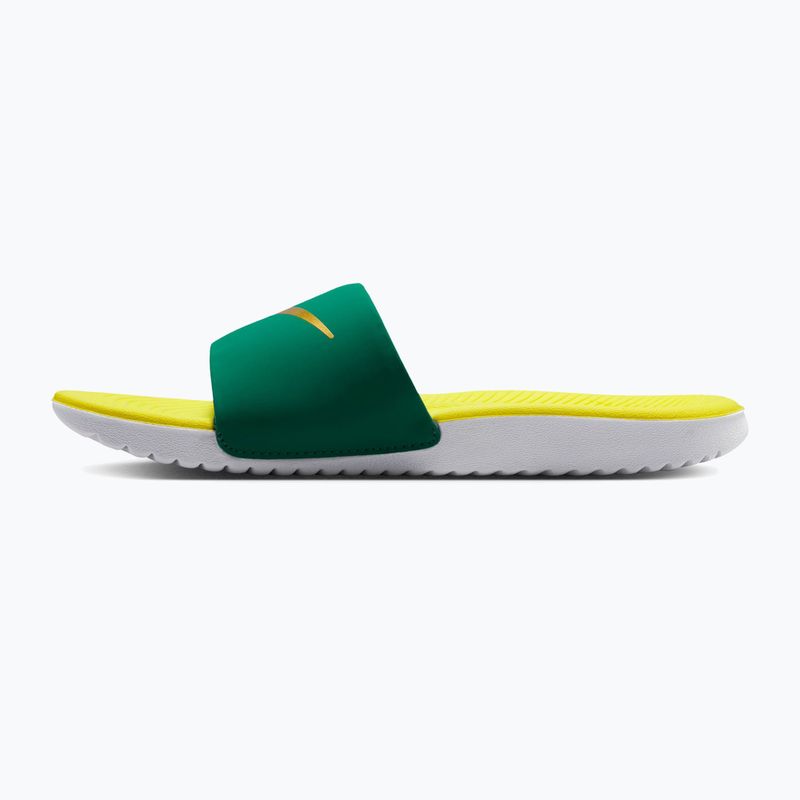 Šľapky Nike Coffee malachite/sonic yellow/metallic gold 9