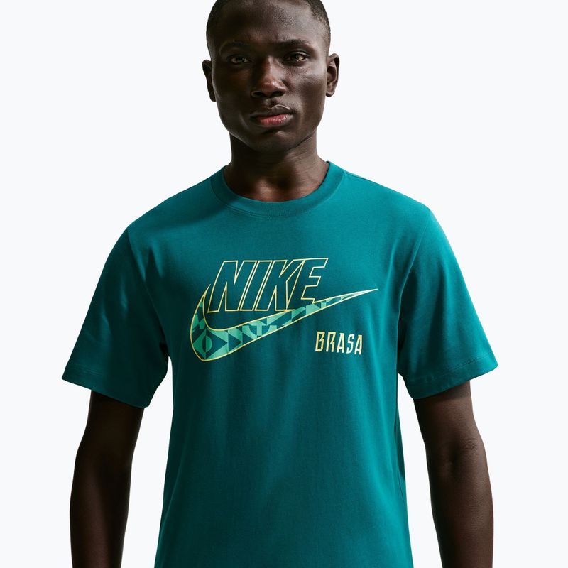 Pánske futbalové tričko Nike Brazil Soccer geode teal 4
