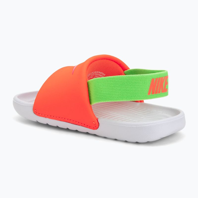 Detské šľapky Nike Kawa total orange/green strike 3