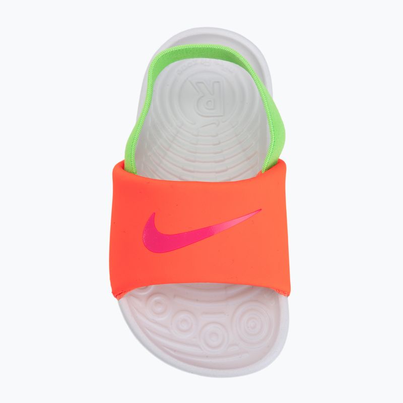 Detské šľapky Nike Kawa total orange/green strike 5