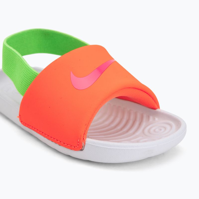 Detské šľapky Nike Kawa total orange/green strike 7