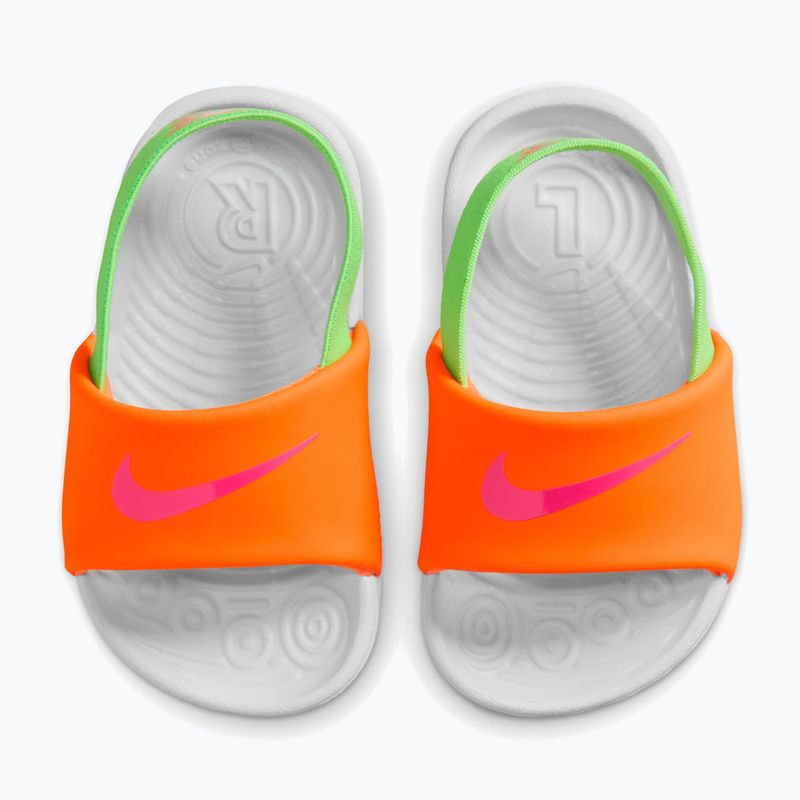 Detské šľapky Nike Kawa total orange/green strike 5