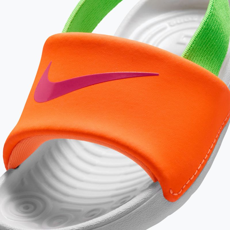 Detské šľapky Nike Kawa total orange/green strike 7