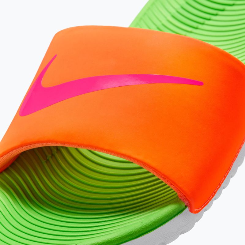 Detské šľapky Nike Coffee total orange/green strike/hyper pink 4