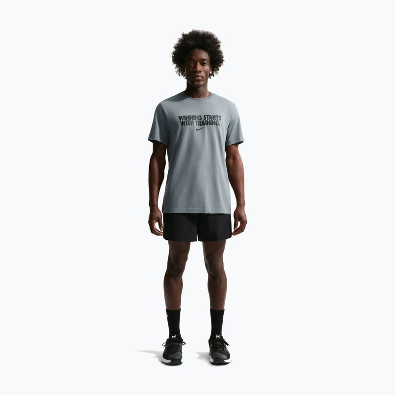 Pánske tréningové tričko Nike Dri-Fit Winning smoke grey/black/black 2