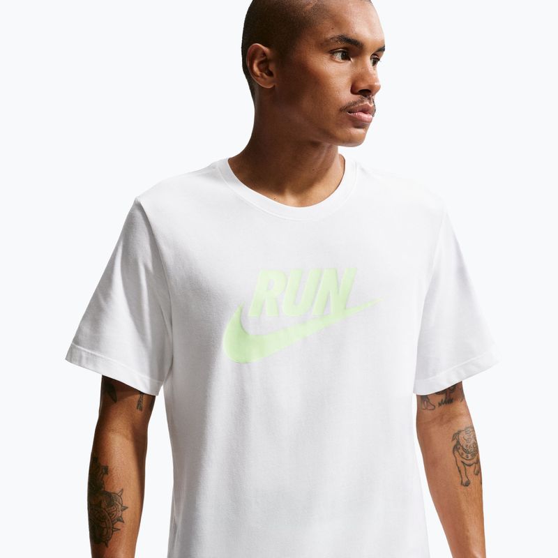Pánske bežecké tričko Nike Dri-Fit Running white/barely volt 4