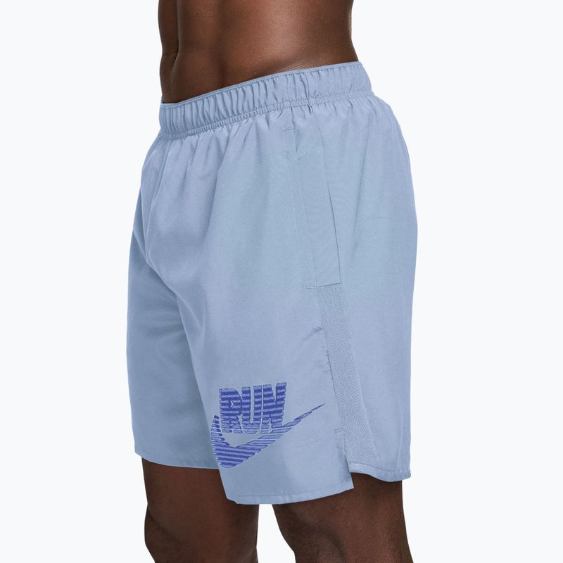 Pánske bežecké šortky Nike Challenger Dri-Fit Brief-Lined 7" hydrogen blue/lapis 3