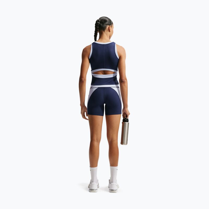 Dámske šortky Nike One High Waisted Biker 5" midnight navy/hydrogen blue/white 3