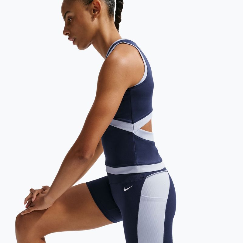 Dámske šortky Nike One High Waisted Biker 5" midnight navy/hydrogen blue/white 4