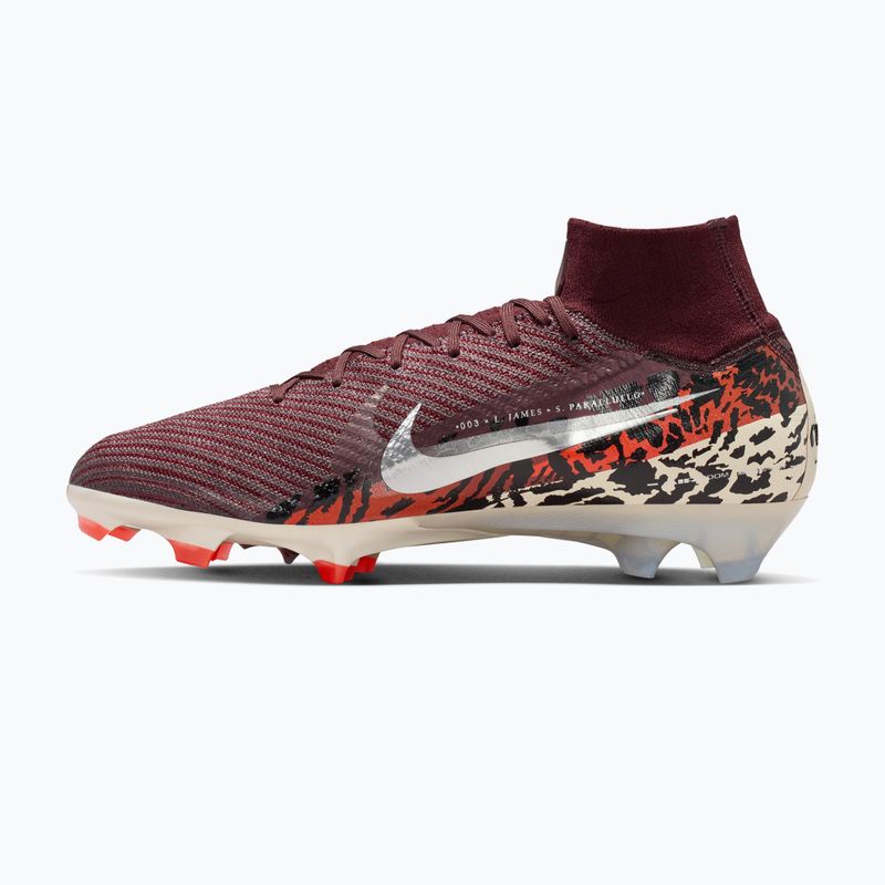 Pánske futbalové kopačky Nike United Superfly 10 Elite burgundy crush/university red/fossil/metal silver 2