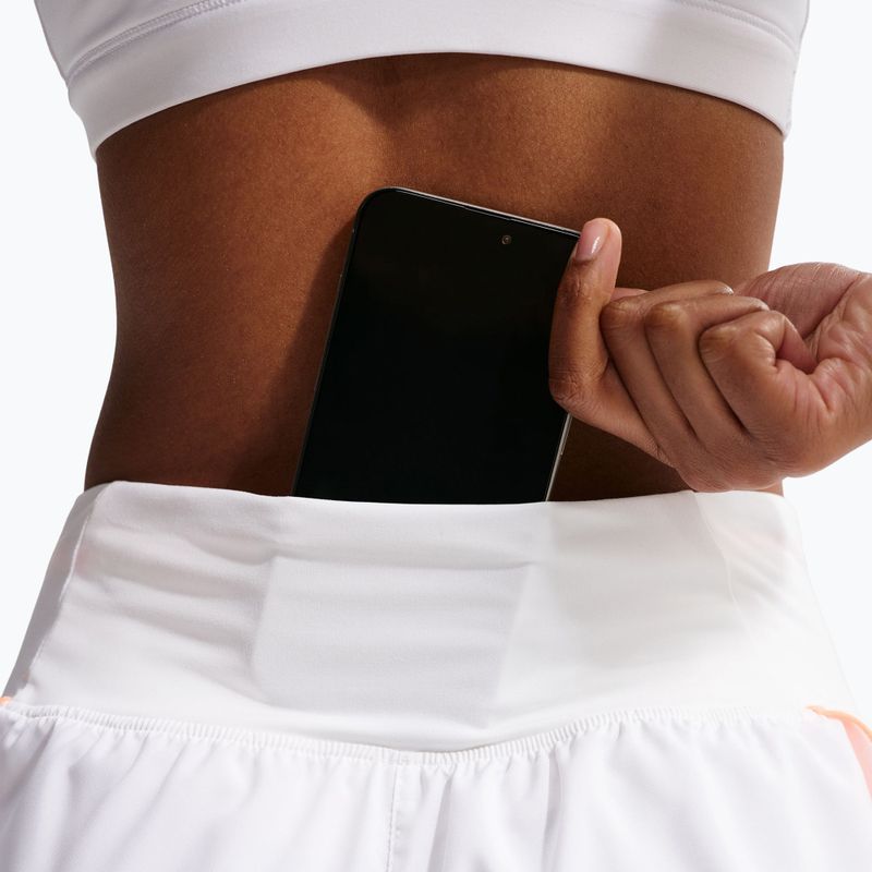 Dámske bežecké šortky Nike Tempo Swoosh Dri-Fit Mid-Rise Brief-Lined white/orange pulse/black 5