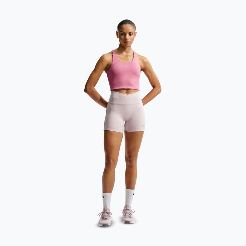 Dámske bežecké tričko Nike Tempo Medium Support Cropped Sports Bra peony 2