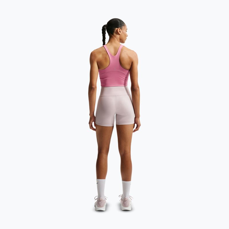 Dámske bežecké tričko Nike Tempo Medium Support Cropped Sports Bra peony 3