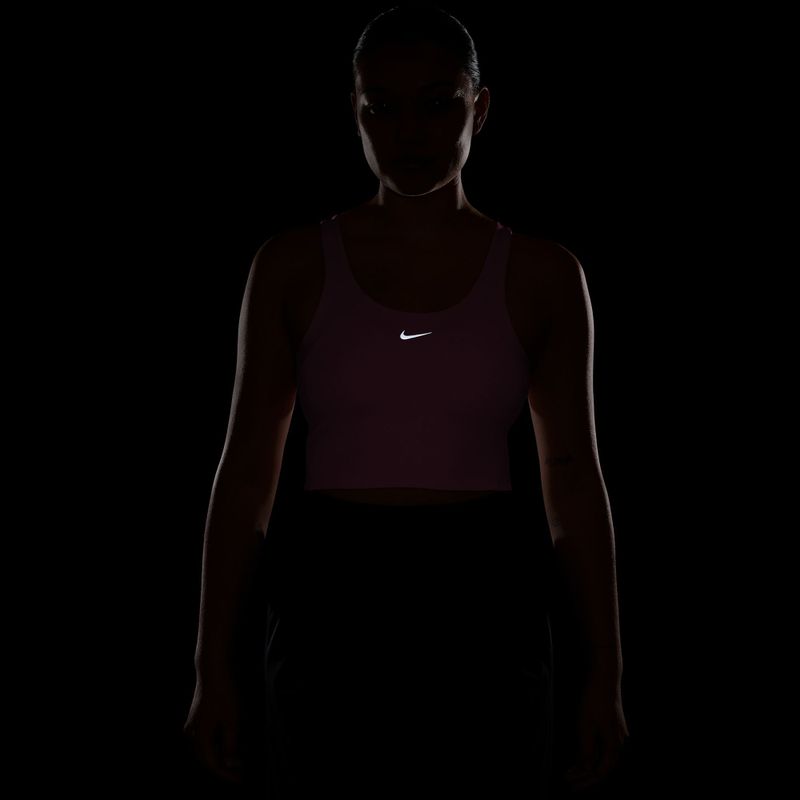Dámske bežecké tričko Nike Tempo Medium Support Cropped Sports Bra peony 6