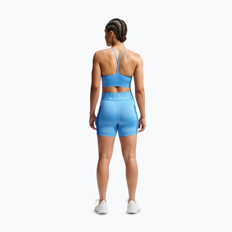 Dámske šortky Nike Pro Sculpt High Waisted 5" Biker university blue/light photo blue/white 3