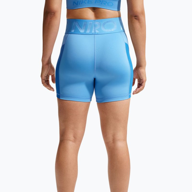 Dámske šortky Nike Pro Sculpt High Waisted 5" Biker university blue/light photo blue/white 4