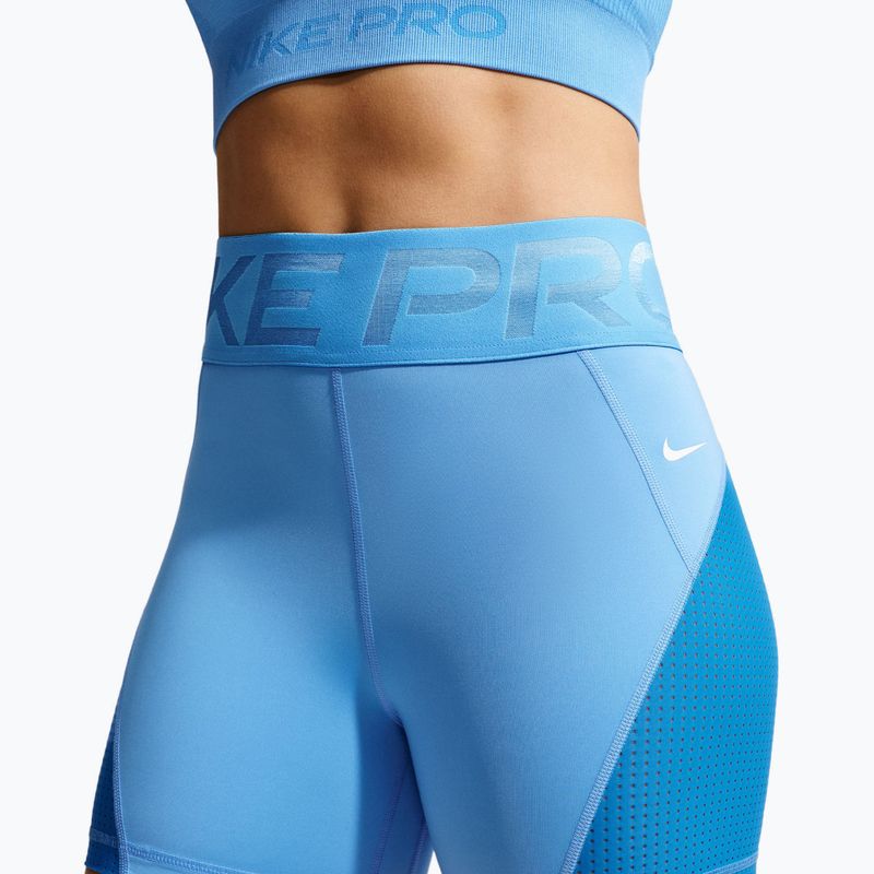 Dámske šortky Nike Pro Sculpt High Waisted 5" Biker university blue/light photo blue/white 5
