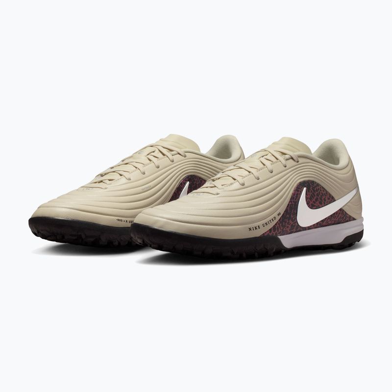 Pánske futbalové kopačky Nike United Tiempo Maestro Academy TF fossil/burgundy crush/metallic silver 3