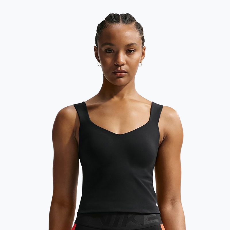 Dámske tréningové tričko Nike Pro Sculpt Medium Support Padded Tank black/white
