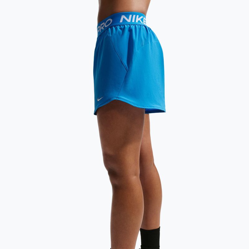 Dámske tréningové šortky Nike Pro 2in1 light photo blue/white 5