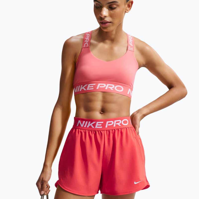 Dámske tréningové šortky Nike Pro 2in1 light crimson/white 5
