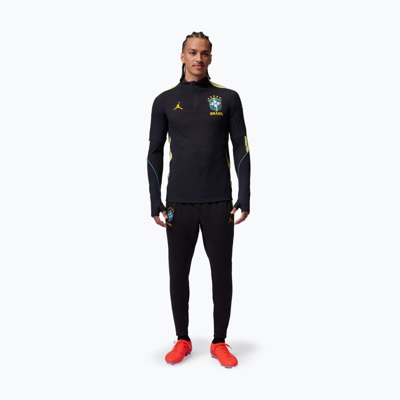 Pánsky futbalový longsleeve Brazil Strike Elite Jordan Dri-Fit Drill Top black/yellow pulse/light mint/P109C 2