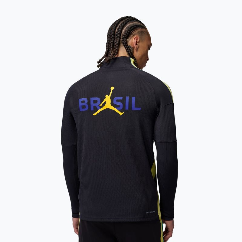 Pánsky futbalový longsleeve Brazil Strike Elite Jordan Dri-Fit Drill Top black/yellow pulse/light mint/P109C 3
