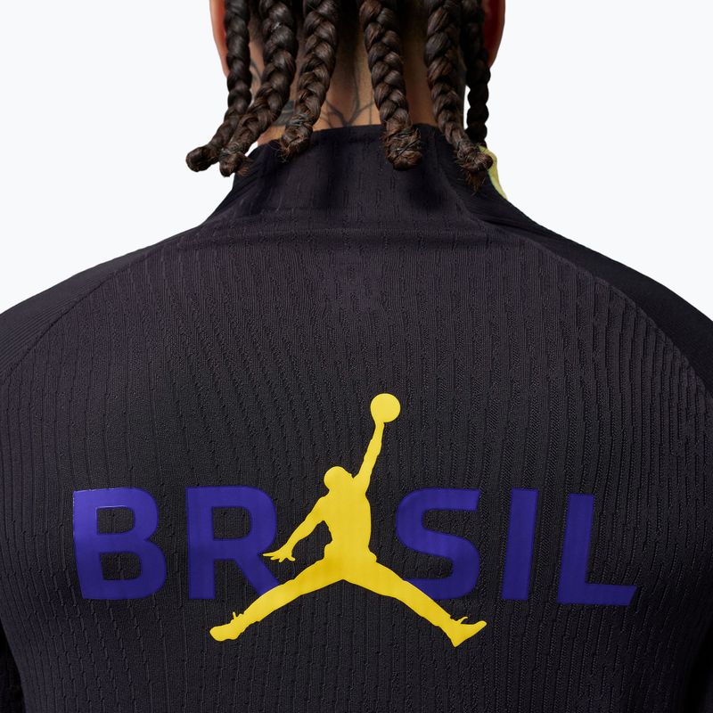 Pánsky futbalový longsleeve Brazil Strike Elite Jordan Dri-Fit Drill Top black/yellow pulse/light mint/P109C 5