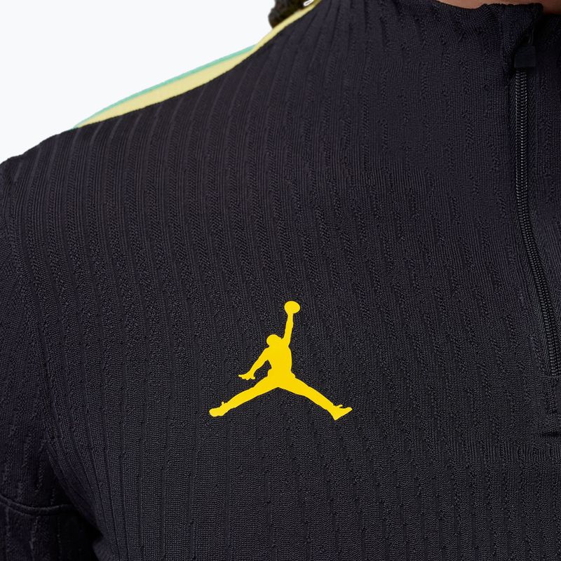 Pánsky futbalový longsleeve Brazil Strike Elite Jordan Dri-Fit Drill Top black/yellow pulse/light mint/P109C 6