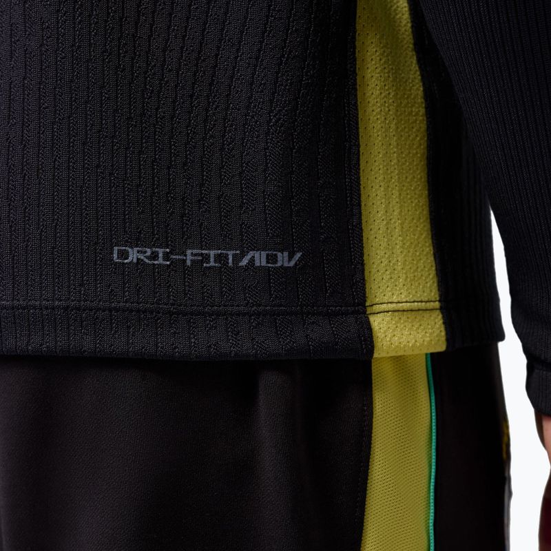 Pánsky futbalový longsleeve Brazil Strike Elite Jordan Dri-Fit Drill Top black/yellow pulse/light mint/P109C 9