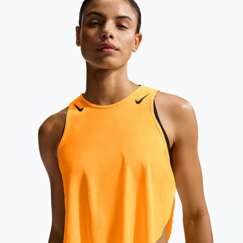 Dámske bežecké tričko Nike AeroSwift Dri-Fit ADV Cropped Tank Top laser orange/black 4