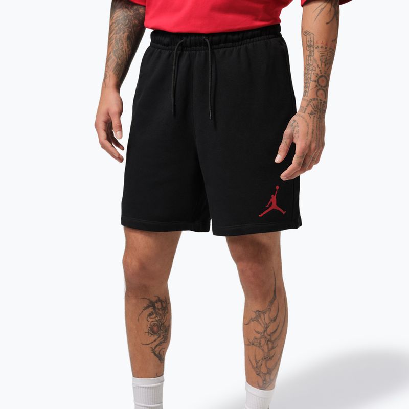 Pánske šortky Jordan Fleece black/gym red 3