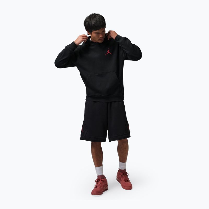 Pánska mikina Jordan Pullover Hoodie black/gym red 2