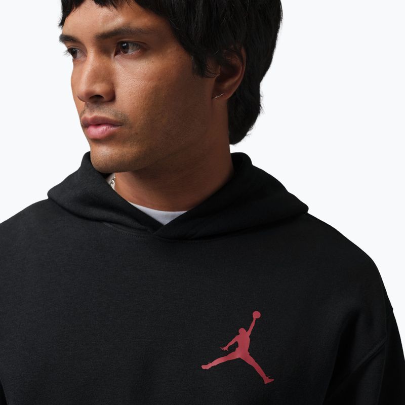 Pánska mikina Jordan Pullover Hoodie black/gym red 4